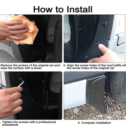 Mud Flaps Splash Guards Compatible with 2021 2022 2023 Tesla Model 3