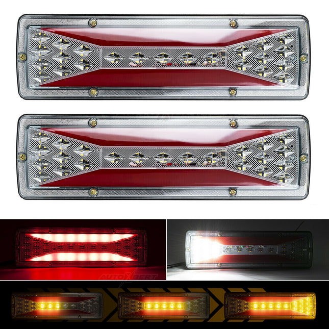2x LED Trailer Lights Tail Lamp Stop Brake Dynamic Indicator 12V Taillight Pair - salelink.co.nz