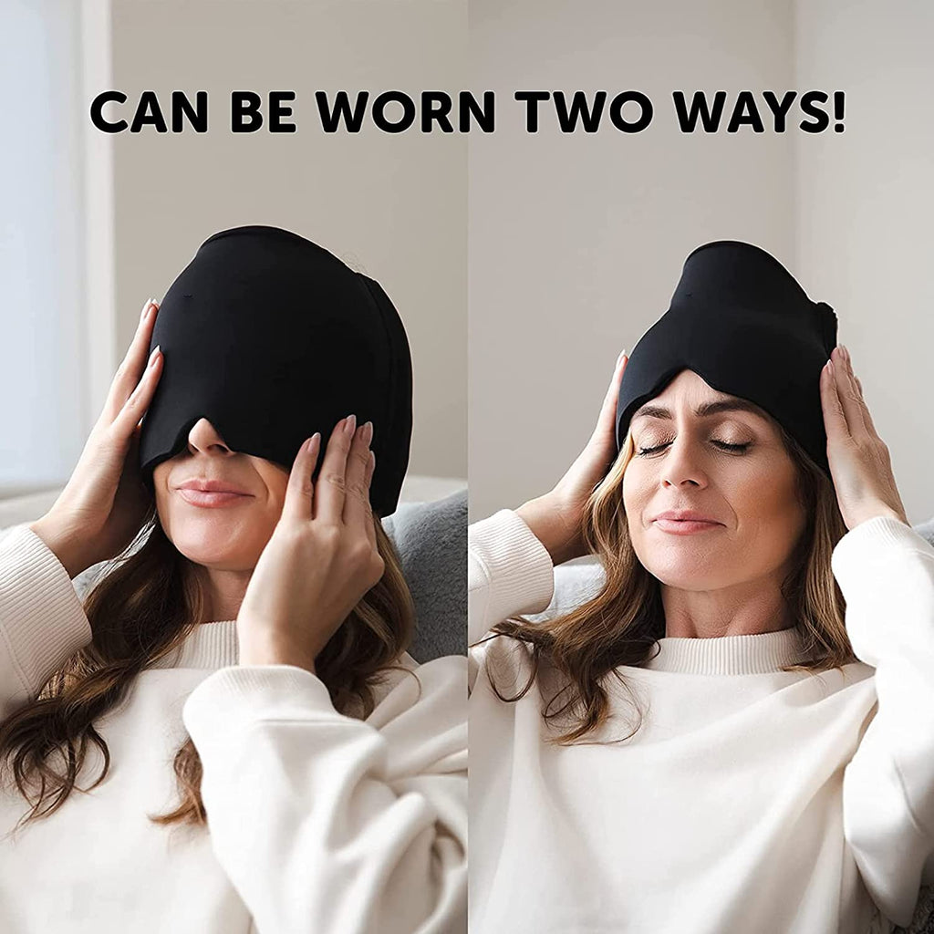 Migraine Relief Hat Ice Headache Wrap for Puffy Eyes– salelink.co.nz