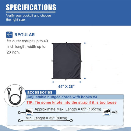 112x72cm Kayak Cockpit Drape Waterproof Seal Cockpit Cover