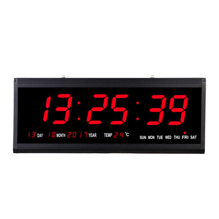 48cm Large Big Jumbo LED Wall Desk Clock Display With Calendar Temperature - salelink.co.nz