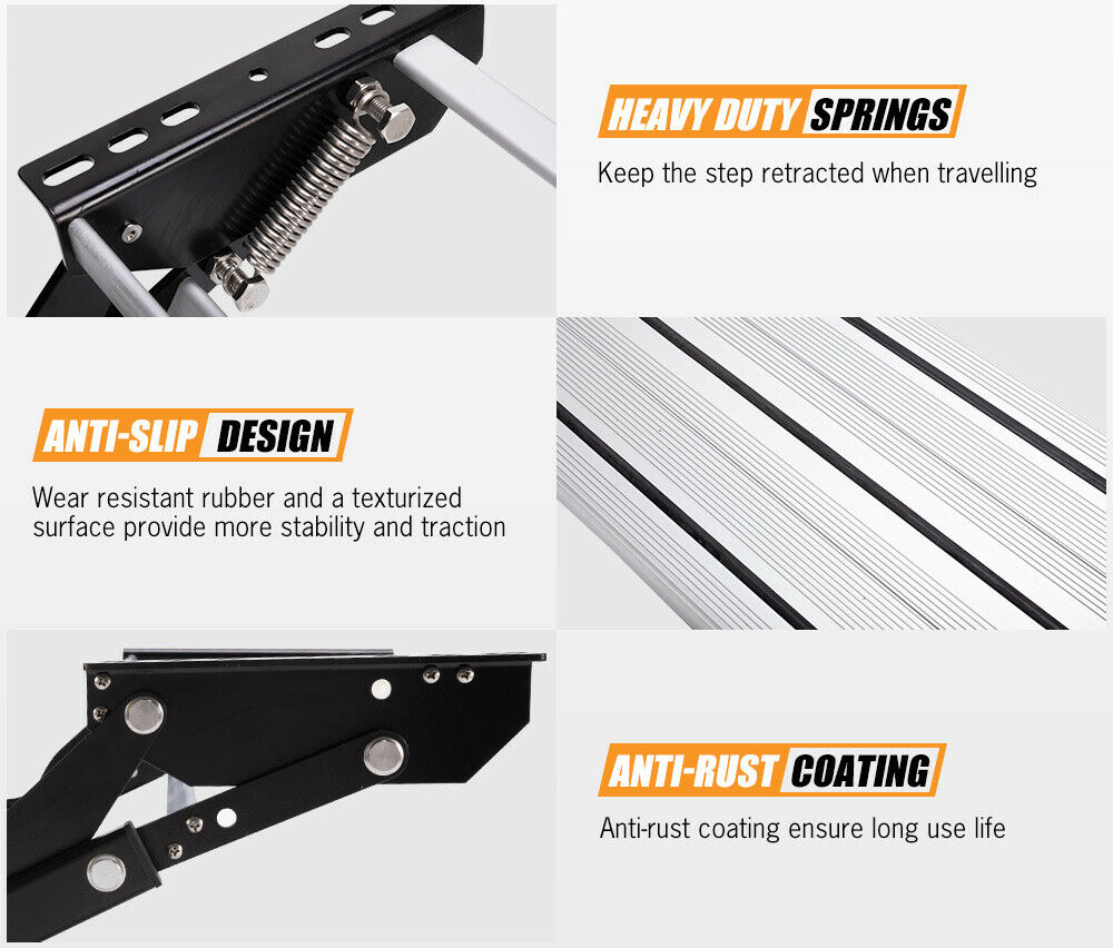 Caravan Step Aluminium Pull Out Folding Caravan Step Camper Trailer Mo