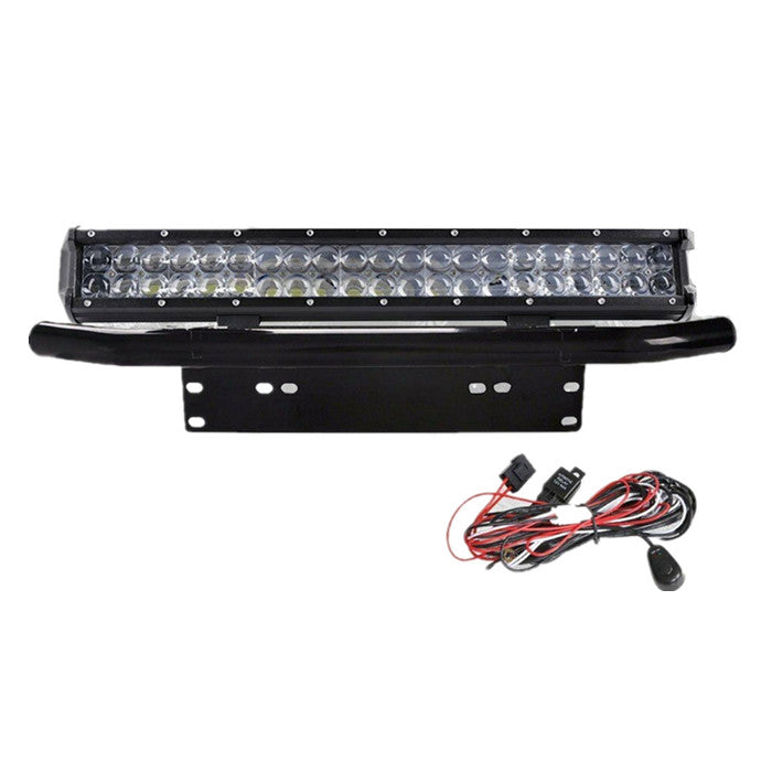 10D 20inch 126W CREE LED Light Bar Spot Flood Combo + 23inch Black Number Plate