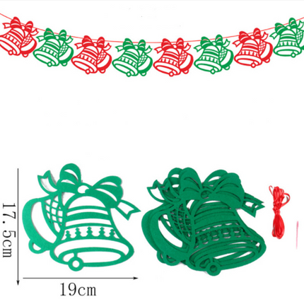 40PCS Merry Christmas Banner Decorations Bunting Sign