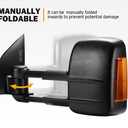 Towing Mirrors for Nissan Pathfinder MY 2003-2013 Black - salelink.co.nz