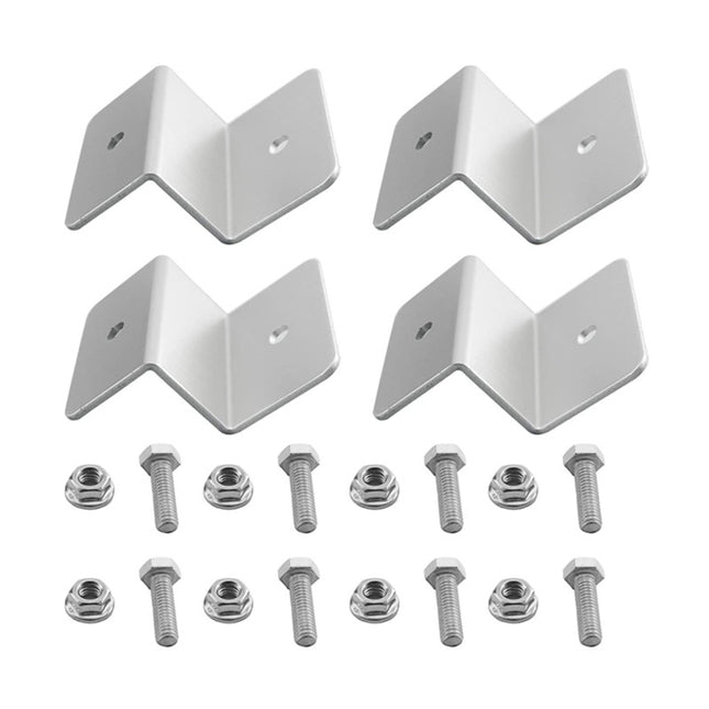 4pcs Solar Panels Mounting kits Aluminum Alloy Brackets for RV Boat Home - salelink.co.nz
