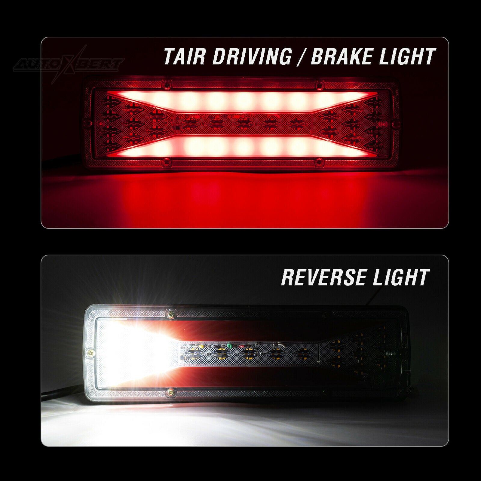 2x LED Trailer Lights Tail Lamp Stop Brake Dynamic Indicator 12V Taill ...