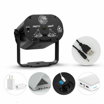 Projector LED RGB Laser Stage Light Party Lights Christmas Decoration