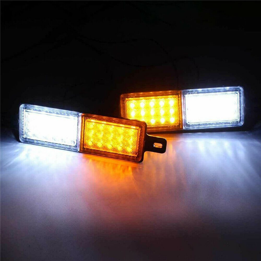 Pair LED Bullbar Indicator Tail Lights Front Park DRL Light For ARB TJ ...
