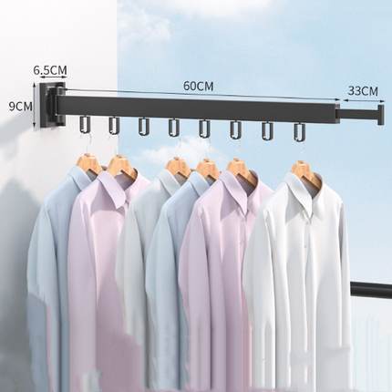 Extended Wall Mounted Foldable Retractable Clothes Drying Rack