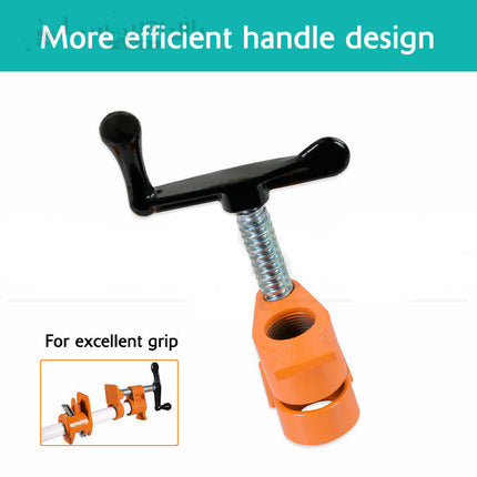 3/4'' Gluing Pipe Clamp 4 Pcs Heavy Duty WOODWORKING VICE TOOLS Wide Protect Pad - salelink.co.nz