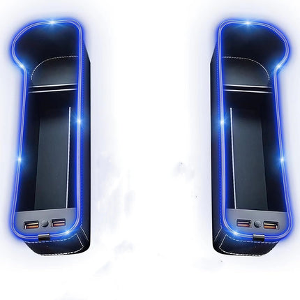 2PCS LED Car Seat Gap Filler Organizer with Charging Function