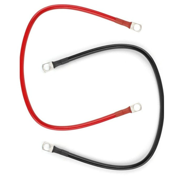 2 Pcs 10 AWG Battery Cables Copper Power Inverter Cables with Terminals
