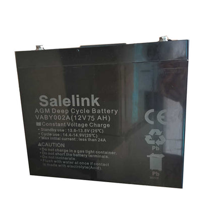 AGM Battery 12V 75AH - salelink.co.nz