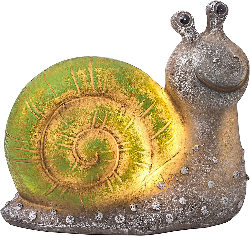 Solar Outdoor Garden Light Statue Garden Ornament Snail