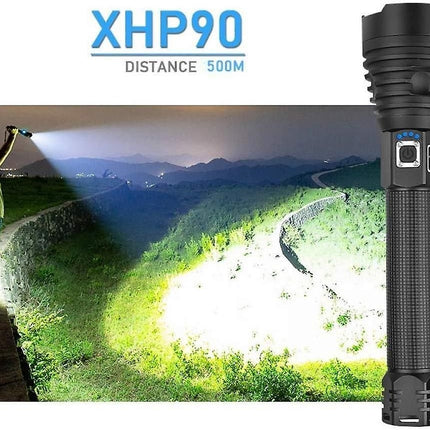 XHP90 3000LM Tactical 3 Mode Zoom Flashlight LED Hunting Torch - salelink.co.nz