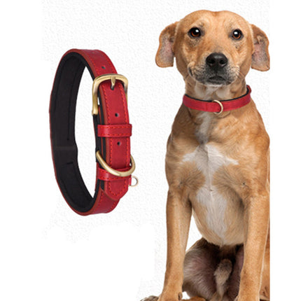 Adjustable Strong Heavy Duty PU Leather Dog Collar for Large Dogs - salelink.co.nz