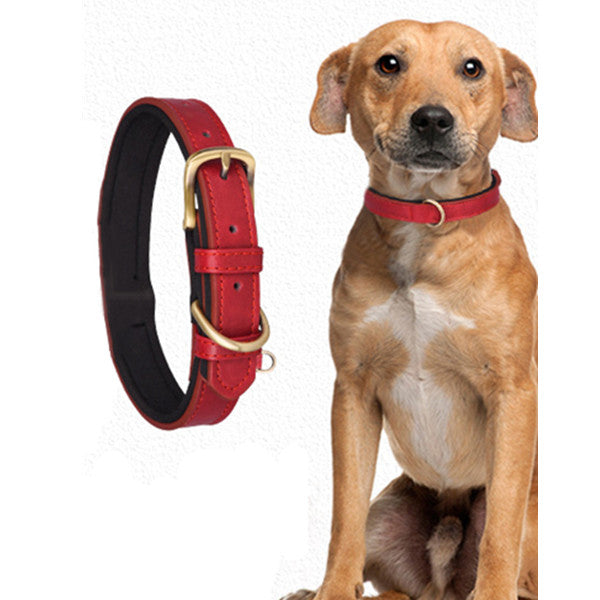 Adjustable Strong Heavy Duty PU Leather Dog Collar for Large Dogs - salelink.co.nz